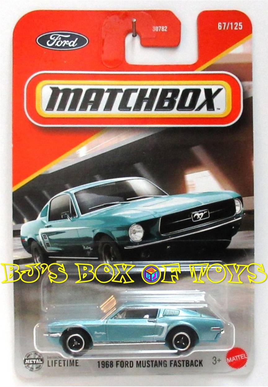 2025 Matchbox 1968 FORD MUSTANG FASTBACK Blue Classic Pony Muscle Car #67/125 MBX Showroom New