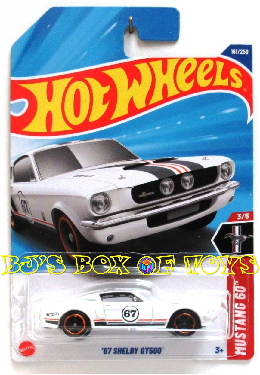 2025 Hot Wheels '67 SHELBY GT500 White Ford Mustang Custom Muscle Car #161 Mustang 60th 3/5 New