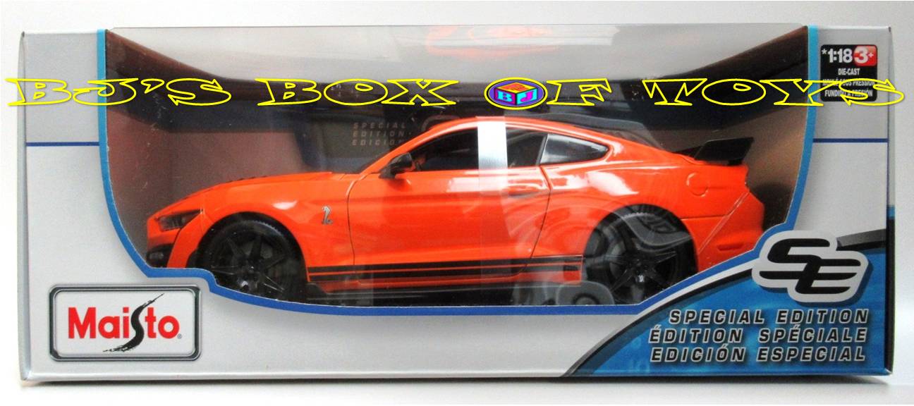 2020 MUSTANG SHELBY GT500 (CFTP) Orange Black 1:18 Scale Maisto Special Edition Ford Factory Muscle Car New