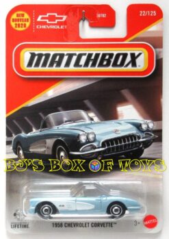 2026 Matchbox 1958 CHEVROLET CORVETTE Blue Classic Convertible Muscle Car #22/125 MBX Showroom New