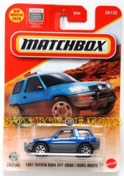2026 Matchbox 1997 TOYOTA RAV4 OFF ROAD Blue Classic 4x4 SUV #33/125 MBX Adventure New