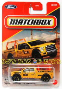 2026 Matchbox 2015 Ford F-150 Contractor Truck Yellow Service Vehicle Pickup #18/125 MBX Construction New