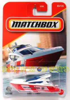 2026 Matchbox COAST 2 COAST Red White Coast Patrol Rescue Boat #03/125 MBX Metro New
