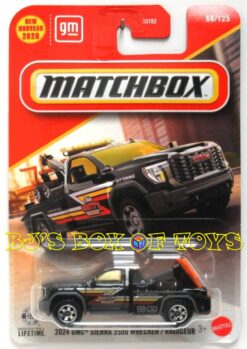 2026 Matchbox 2024 GMC SIERRA 3500 WRECKER Black Auto Service Tow Truck #68/125 MBX Metro New