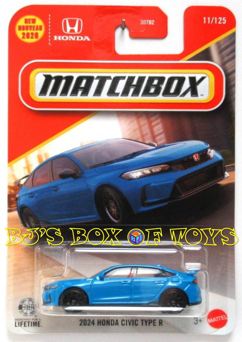 2026 Matchbox 2024 HONDA CIVIC TYPE R Blue Japanese Factory Muscle Car #11/125 MBX Metro New