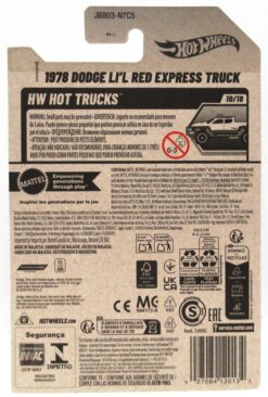 2025 Hot Wheels 1978 DODGE LIL RED EXPRESS TRUCK White #173 New - Image 2
