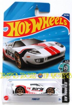 2025 Hot Wheels FORD GT White Custom Borla Exhaust Promo Car #159/250 HW Modified 4/5 New