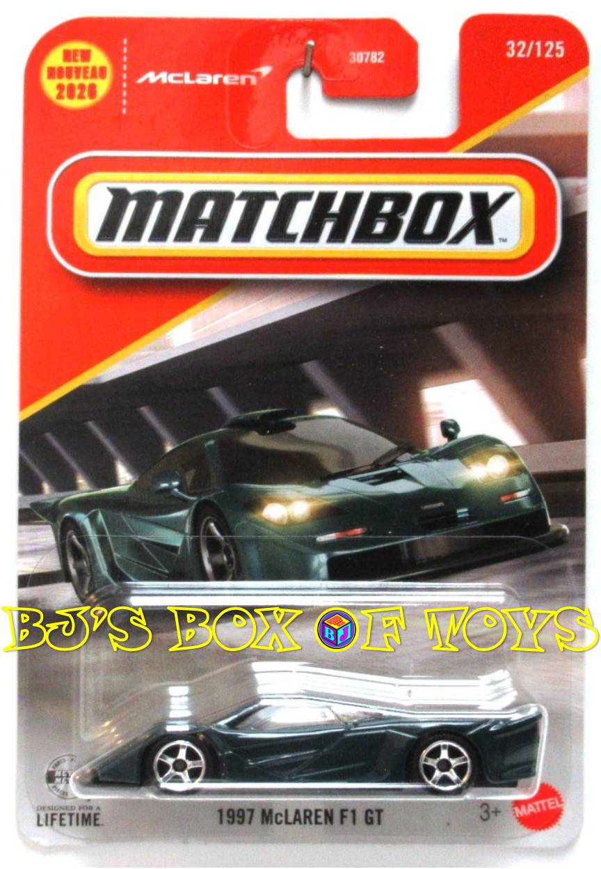 2026 Matchbox 1997 MCLAREN F1 GT Dark Green Exotic British Sports Car #32/125 MBX Showroom New