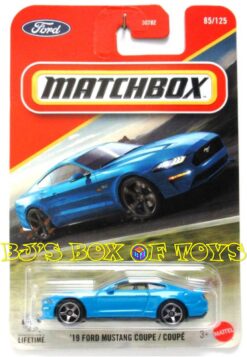 2026 Matchbox '19 FORD MUSTANG COUPE Blue Modern Pony Factory Muscle Car #85/125 MBX Adventure New