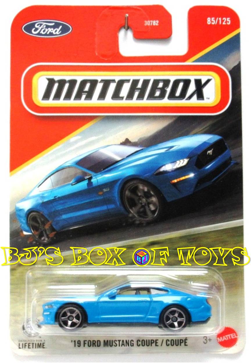 2026 Matchbox '19 FORD MUSTANG COUPE Blue Modern Pony Factory Muscle Car #85/125 MBX Adventure New