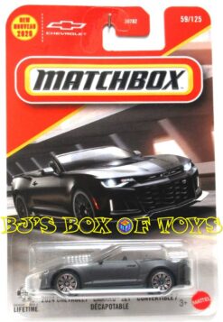 2026 Matchbox 2024 CHEVROLET CAMARO ZL-1 CONVERTIBLE Black Modern Factory Muscle Car #59/125 MBX Showroom New