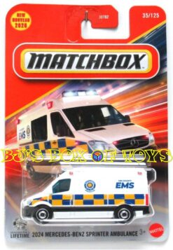 2026 Matchbox 2024 MERCEDES-BENZ SPRINTER AMBULANCE White Fire Rescue Paramedic EMS Van #35/125 MBX Rescue New