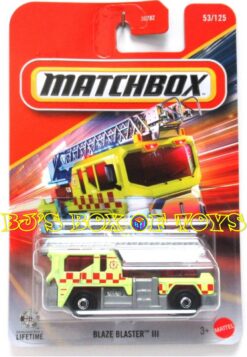 2026 Matchbox BLAZE BLASTER III Yellow Red Emergency Fire Rescue Ladder Truck #53/125 MBX Rescue New