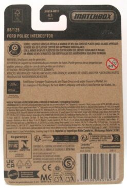 2026 Matchbox FORD POLICE INTERCEPTOR Black #88 New - Image 2