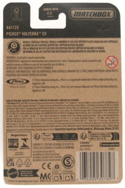 2026 Matchbox PIERCE VOLTERRA EV Red #44 New - Image 2