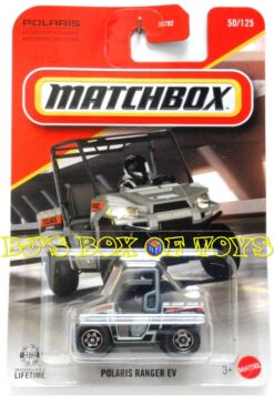 2026 Matchbox POLARIS RANGER EV Silver Electric Off-Road 4X4 SXS ATV #50/125 MBX Showroom New