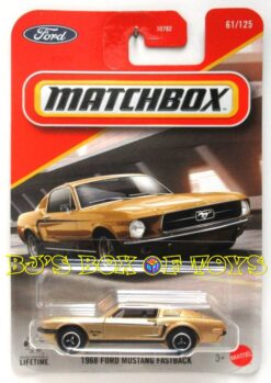 2026 Matchbox 1968 FORD MUSTANG FASTBACK Gold Classic Pony Muscle Car #61/125 MBX Showroom New