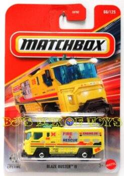 2026 Matchbox BLAZE BUSTER II Yellow Red First Responder Fire Rescue Truck #66/125 MBX Rescue New