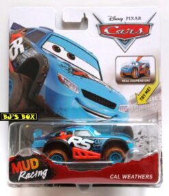 Disney Pixar Cars XRS Mud Racing CAL WEATHERS Blue Real Suspension Off-Road Racer New