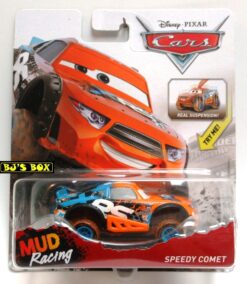 Disney Pixar Cars XRS Mud Racing SPEEDY COMET Orange Real Suspension Off-Road Racer New