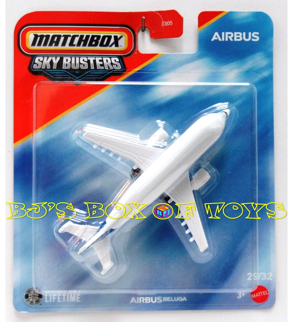 2026 Matchbox Sky Busters AIRBUS BELUGA White Large Cargo Transport Plane #29/32 New