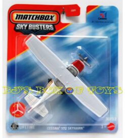 2026 Matchbox Sky Busters CESSNA 172 SKYHAWK White Red Plane Fixed Wing Aircraft #30/32 New