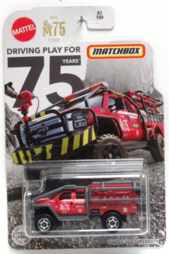 2020 Matchbox FORD F-350 SUPERDUTY Red 4x4 Off-Road Forest Fire Truck #82/100 Mattel 75th M75 New