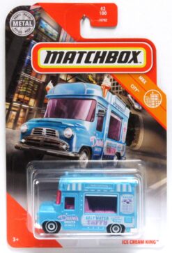 2020 Matchbox ICE CREAM KING Blue Dave's Sweets Van Cold Treats Truck #43/100 MBX City New