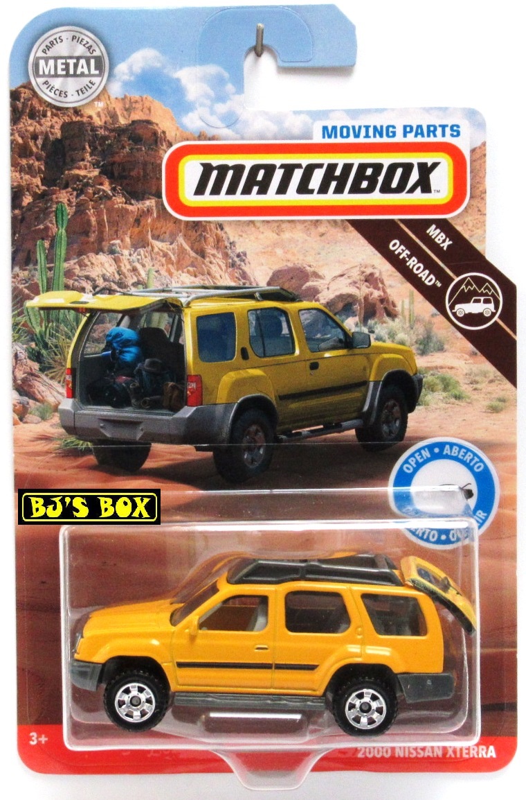2019 Matchbox Moving Parts 2000 NISSAN XTERRA Yellow Off-Road 4x4 SUV #11 MBX Off-Road New