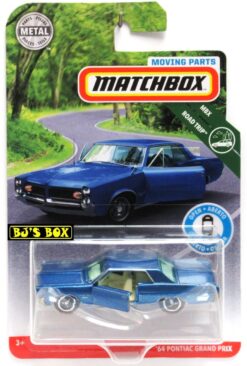 2019 Matchbox Moving Parts '64 PONTIAC GRAND PRIX Blue Luxury Muscle Car #14 MBX Road Trip New
