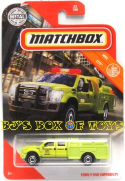 2020 Matchbox FORD F-550 SUPERDUTY Yellow San Luis Obispo Fire Dept. Paramedic Truck #22/100 MBX City New