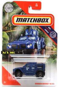 2020 Matchbox OSHKOSH DEFENSE M-ATV Blue 4x4 Federal Police SWAT APC Armored Carrier #70/100 MBX Jungle New