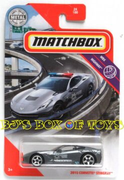 2020 Matchbox 2015 CORVETTE STINGRAY Grey Highway Patrol Trooper Police Car #24/100 MBX Highway New