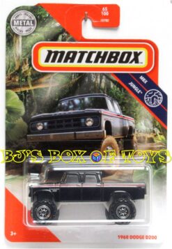 2020 Matchbox 1968 DODGE D200 Black Lifted Classic 4x4 Pickup Truck #65/100 MBX Jungle New