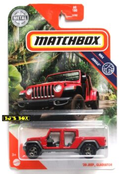2020 Matchbox '20 JEEP GLADIATOR Red 4dr 4x4 Pickup Truck No Doors #60/100 MBX Jungle New