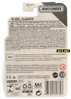 2020 Matchbox '20 JEEP GLADIATOR Red #60 New - Image 2