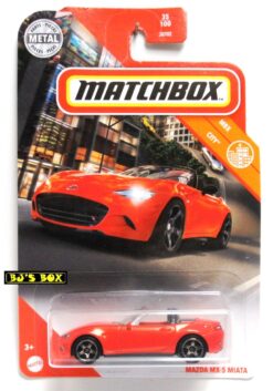 2020 Matchbox MAZDA MX-5 MIATA Orange Convertible Japanese Sports Car #35/100 MBX City New