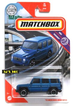 2020 Matchbox 2015 MERCEDES-BENZ G550 Blue G-Wagon 4x4 German SUV #36/100 MBX Highway New
