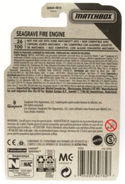 2020 Matchbox SEAGRAVE FIRE ENGINE Yellow #26 New - Image 3